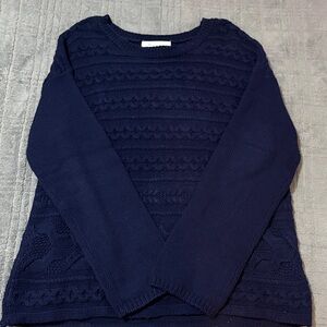 Vince Camuto Navy Blue Crew Neck Sweater